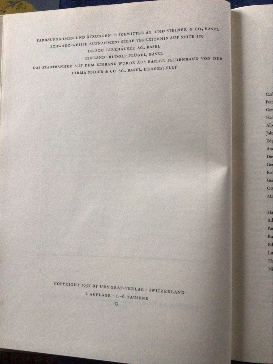 Libri: Buch Basel Denkschrift – Usato da Oftringen venduto da anbara 2