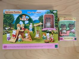 Sylvanian Families Baby Baumhaus, Eichhörnchen Zwillinge NEU