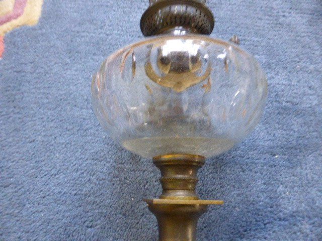 Lampes: Antike Petrollampe,edel,Messing-Marmor,Glas-geschliffen – D'occasion à Lausen par liesfisch 3