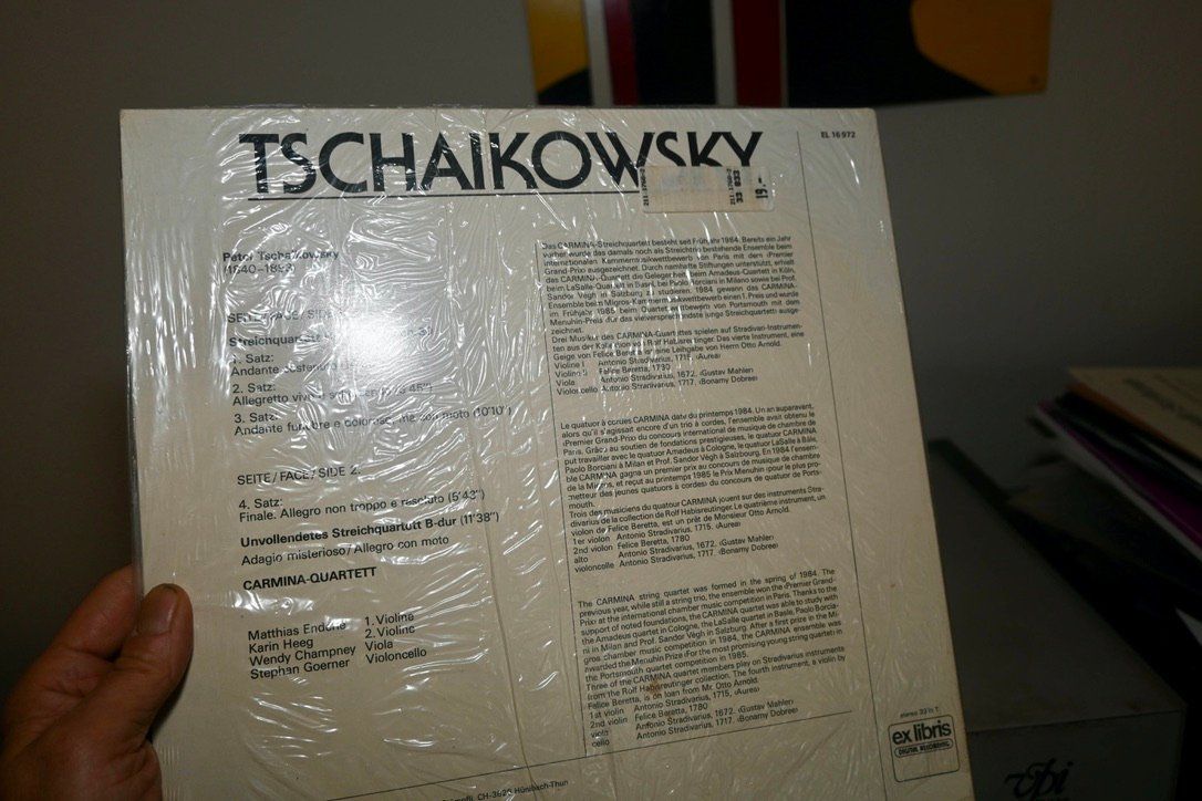 Vinyles: Neu&OVP digital TSCHAIKOWSKY - CARMINA QUARTETT – Neuf avec emballage d'origine à Pfaffhausen par mono_rec 4
