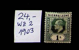 AFRIQUE SIERRA LEONE TIMBRE NEUF** 1903. COTE 24 EUROS /U607