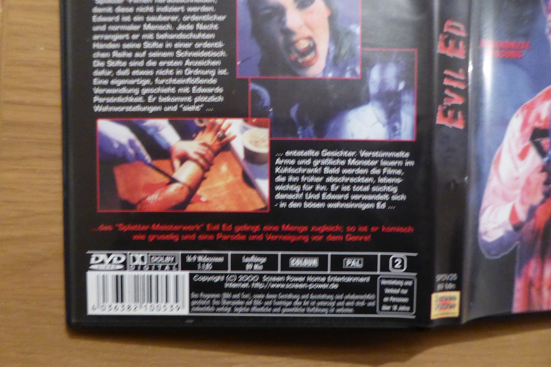 Tutti i DVDs: DVD uncut Evil Ed - schwedischer Fun Splatter – Usato da Allschwil venduto da Summelsarium 2