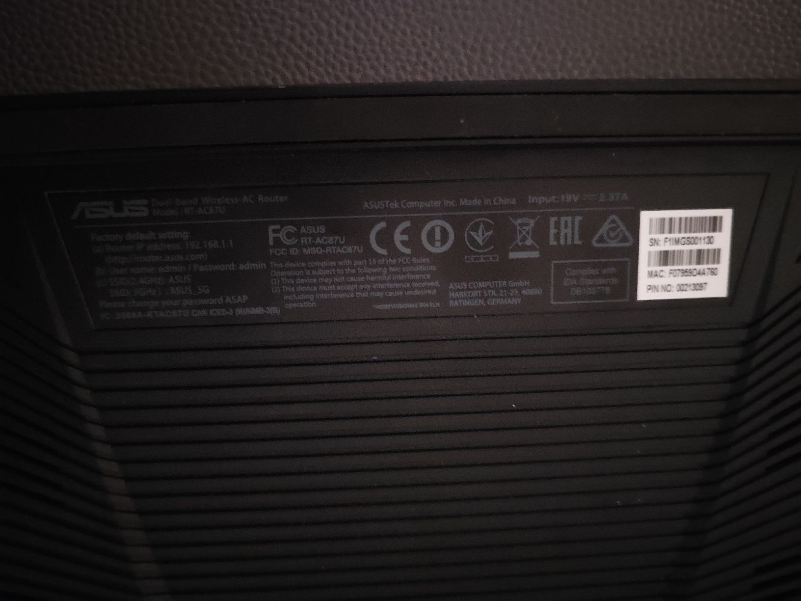 Asus Modems & Router: Asus RT-AC87U Dual-Band Wireless Router – Gebraucht aus Mülligen von vagos85 8