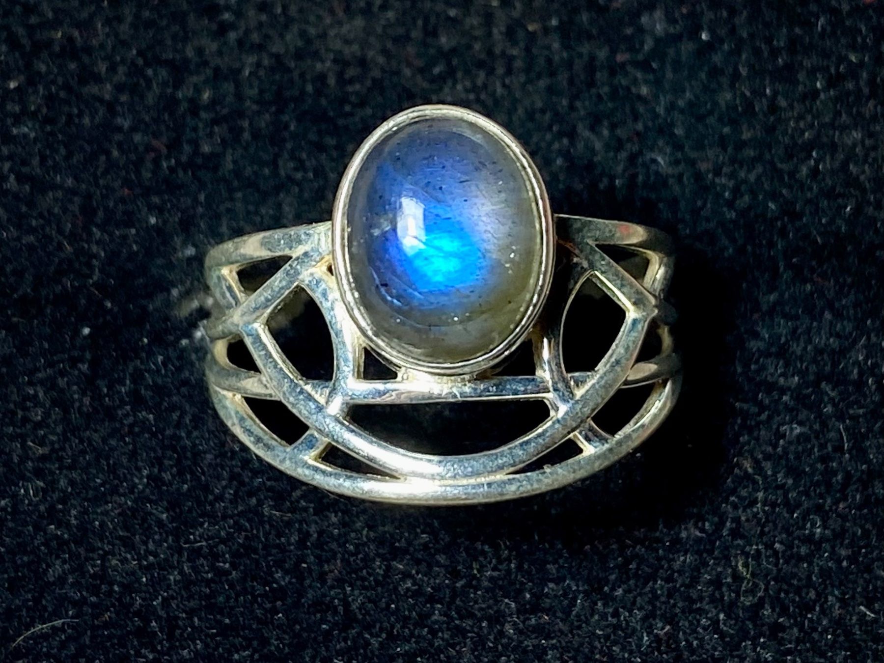 Ringe: boho style 925 Silber Ring mit natürlichem Labradorit – Neu und originalverpackt aus Laax von Kiki_Kingdom3