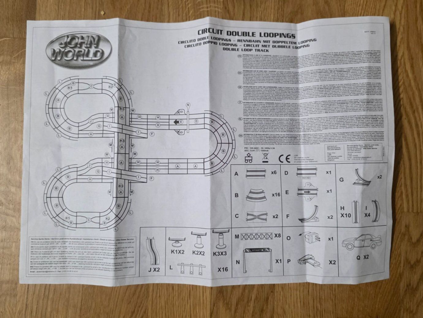 Piste: John World Autorennbahn mit Doppel Looping, komplett! – Usato da Bern venduto da KavIndustries 2