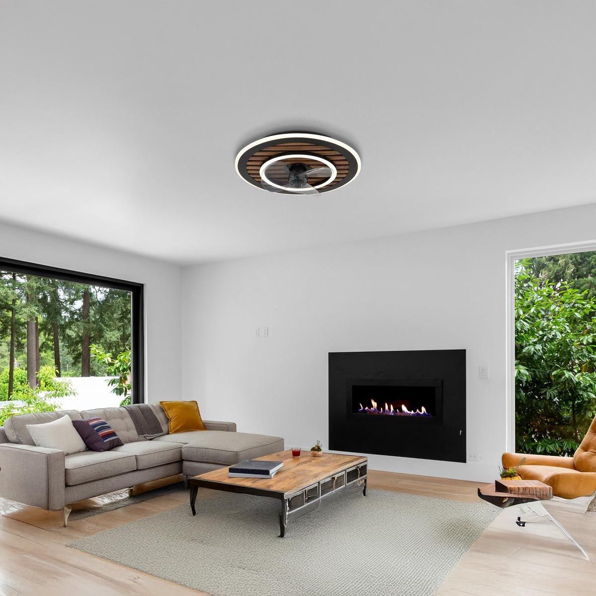Lustres & lampes de plafonds: LED Deckenleuchte, Ventilator, CCT, 49 Ø – Neuf (Voir description) à Kreuzlingen par Smart-Light 2