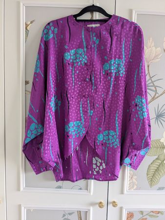 maicelle blouse 100% silk vintage