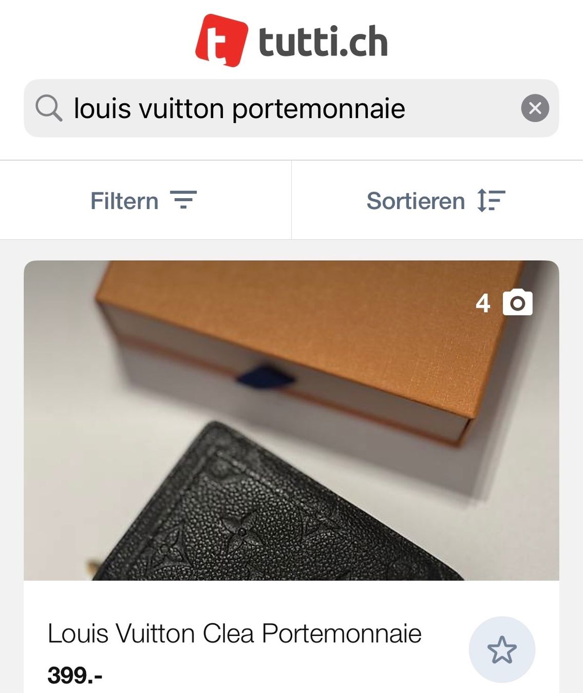 Louis Vuitton Portamonete: Louis Vuitton Portemonnaie Clea – Nuovo (secondo la descrizione) da Langenthal venduto da Classy-sale
