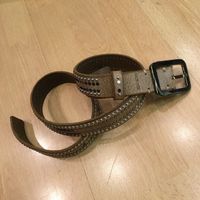 Nurage Damen Leder Gürtel taupe mit Nieten XS