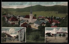 AK Bichelsee, Konsum, Post, Schulhaus, Landhaus, Ortsansicht