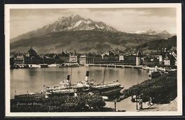 AK Luzern, Teilansicht mit Pilatus, 1931