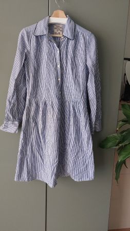 Blusenkleid gestreift Kragen Grösse 40 neuwertig 