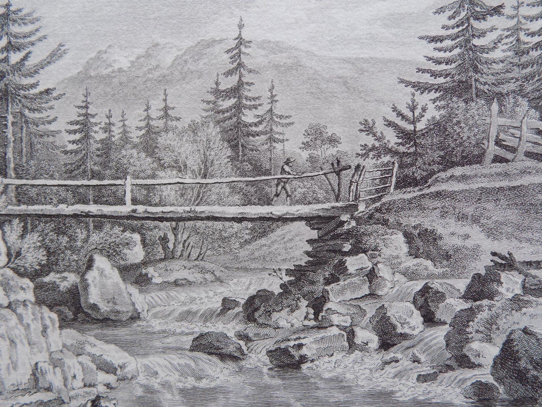 Gravures: Pont de Bellegarde Jaun – D'occasion à Risch par Rischli15 8