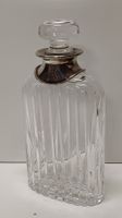 Kristallglass Dekanter mit 925 Dilberhals, Art Deco  (L36)