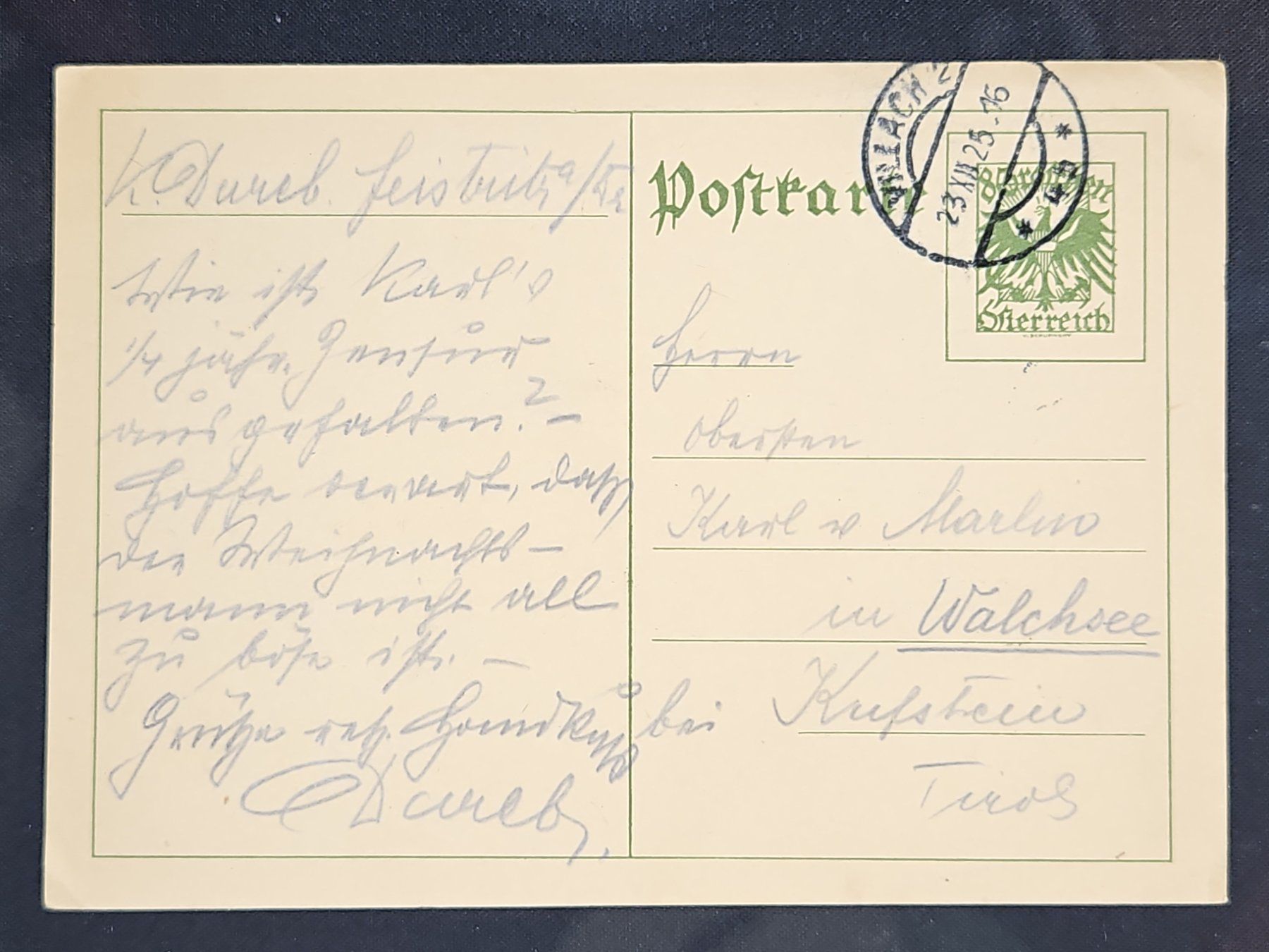 Tutti i francobolli: CL25 Carte Postale + Timbre Allemagne 1925 – Usato da Cousset venduto da Patrick_Collections