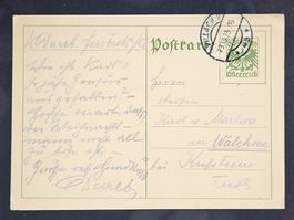 CL25 Carte Postale + Timbre Allemagne 1925