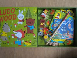 Djeco Ludo Wood Memo Loto Magnet Kinderspiel guter Zustand