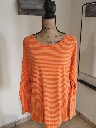 Cecil Shirt, Gr. XL, Orange gestreift - Top Zustand!