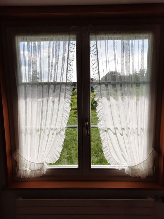 Homewish Rustikale Scheunentür Vorhang 86x203cm - Bauernhaus Vorhang Mit Ösen