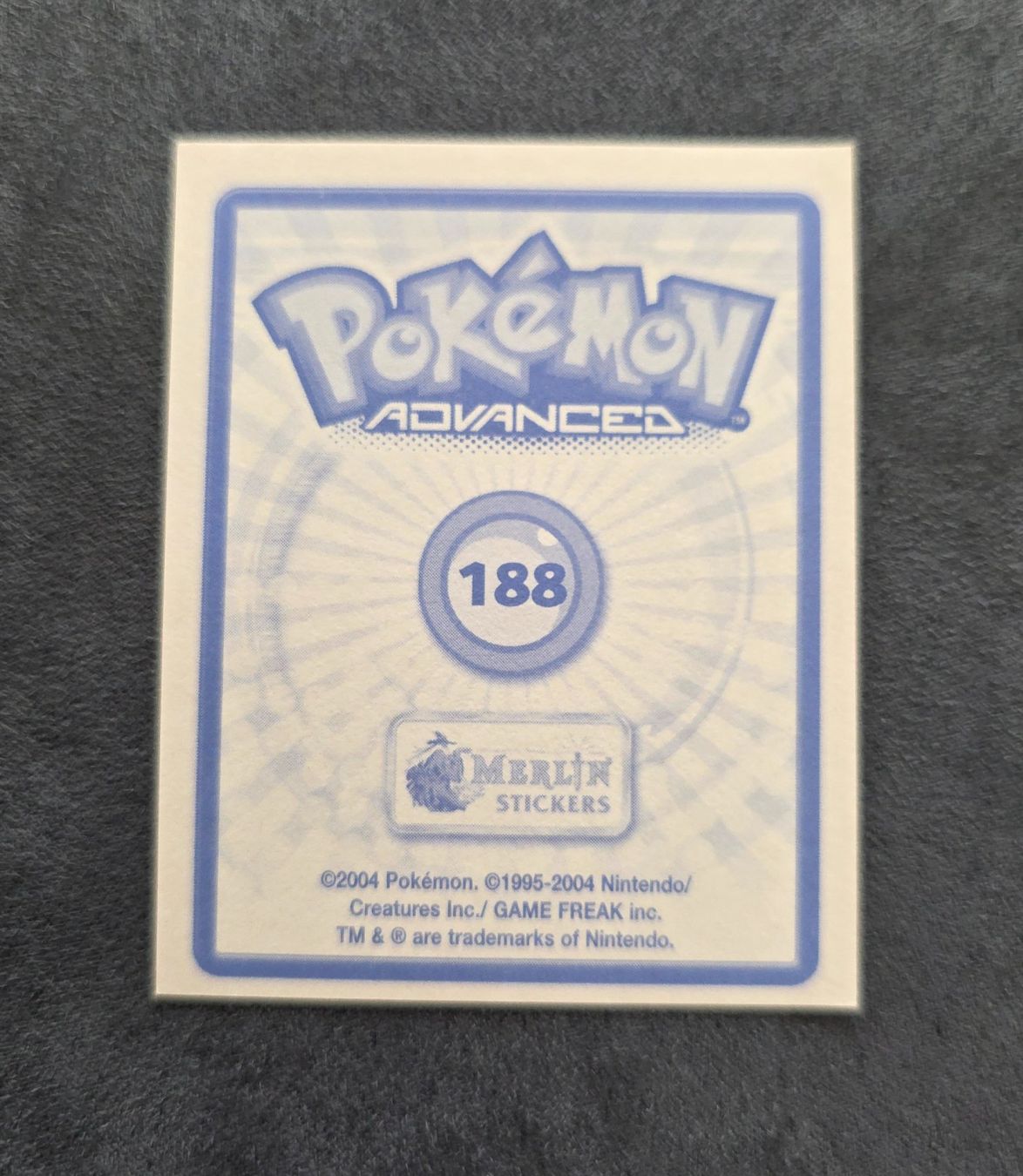 Pokémon Carte collezionabili: Pokémon Advanced Merlin Sticker Topps selten – Nuovo (secondo la descrizione) da Roggwil BE venduto da S_Cards 1