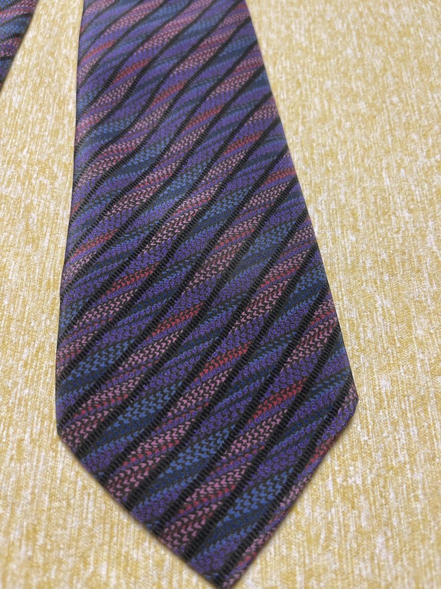 Missoni Cravatte: Missoni Cravatta Uomo in seta a righe viola e verdi – Nuovo (secondo la descrizione) da Gordevio venduto da LanaZimm 4