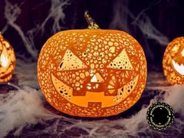 Halloween Kürbislaterne klassisch, LED-Teelicht, 3D-Druck