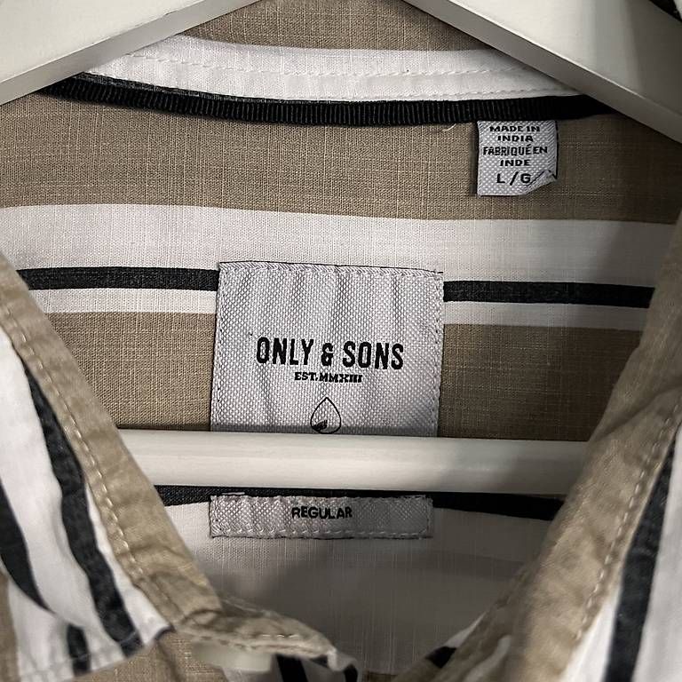 Hemden: Gestreiftes Hemd von Only & Sons, Grösse L – Gebraucht aus Neerach von twerner1 2