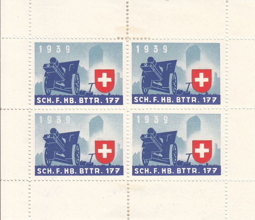 Artillerie Wi 345 Block gezähnt ohne Text (Gebraucht) in Bürglen TG für ...