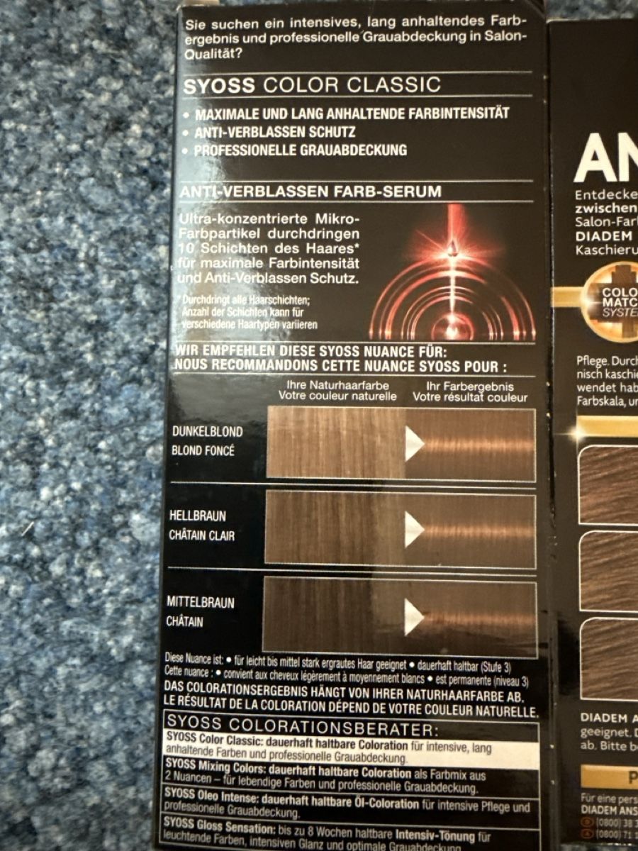 Tinte: 3x im Permanente Coloration Grauabdeckung – Nuovo e nell'imballaggio originale da Turbenthal venduto da 310707 1