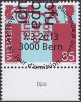 2013, Nr.1560 "bfu" mit Ersttags-Voll-Stempel + TAB