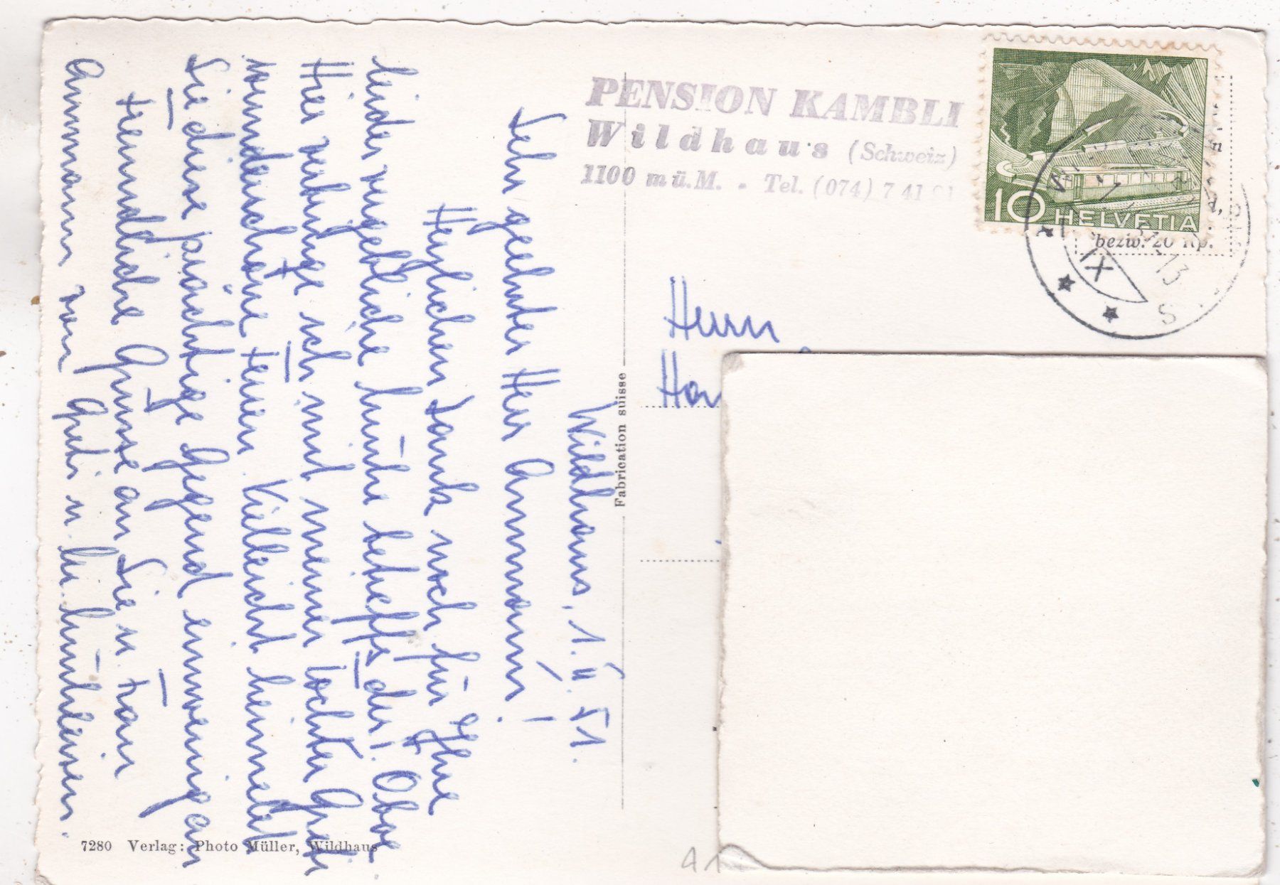 Cartes postales: Wildhaus mit Schafberg 1951 – D'occasion à Herisau par Lisegrat2008 1
