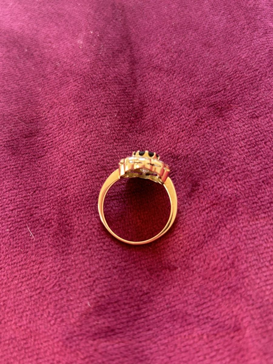 Ringe: 14K Roségold Ring mit Saphir und Diamanten – Gebraucht aus Jonen von nomzeif 3