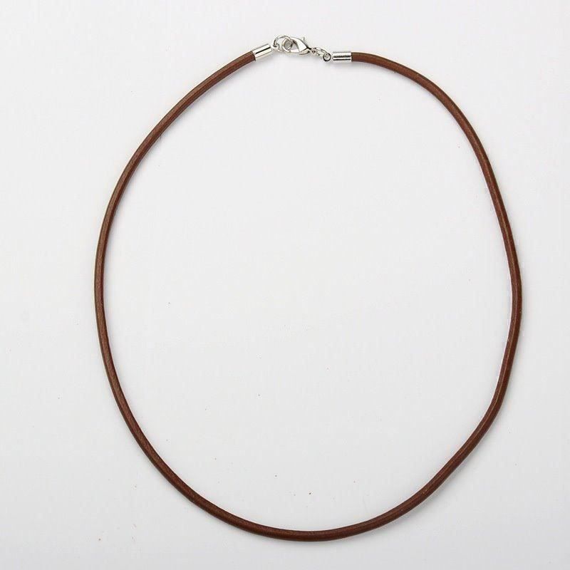 Catenine: Kette Leder gewachst dunkelbraun 4mm – Nuovo (secondo la descrizione) da Alpnachstad venduto da perlengaby 1