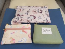 3 pouches/small cosmetic bags/Necessaire/New/Cat!