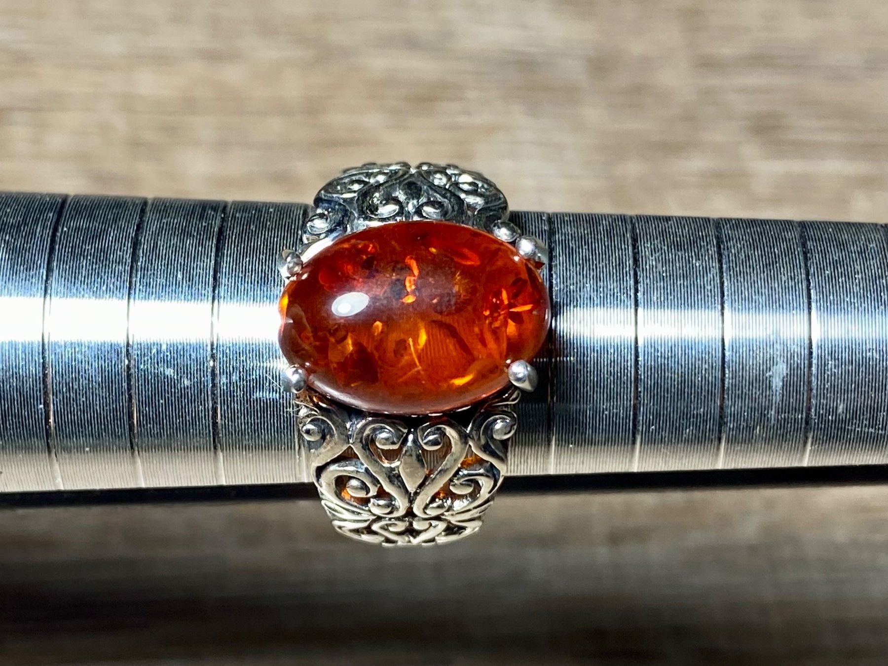 Ringe: Orientalischer Silber 925 Ring mit Cognac Bernstein – Neu und originalverpackt aus Laax von Kiki_Kingdom3 5