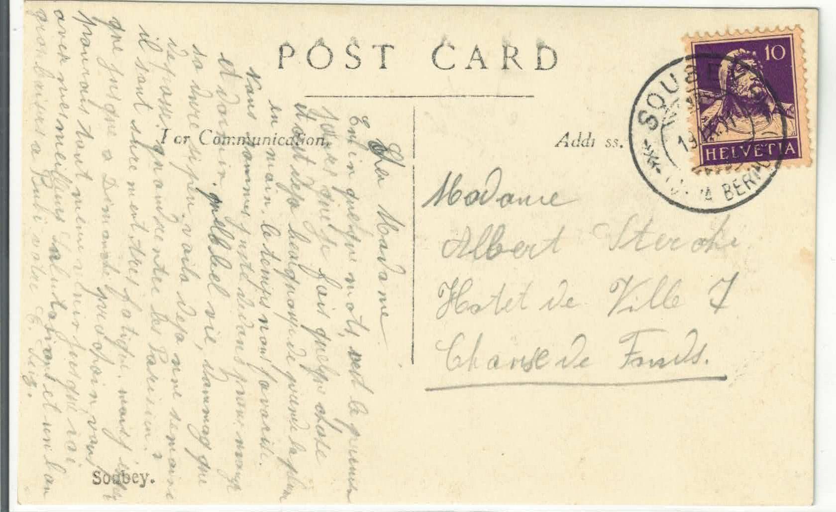 Cartoline postali: Soubey - Vue generale – Usato da Ettingen venduto da Kartenplanet 1