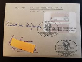 Autogramm  Weizsäcker   Politik  Bundespräsident    1989