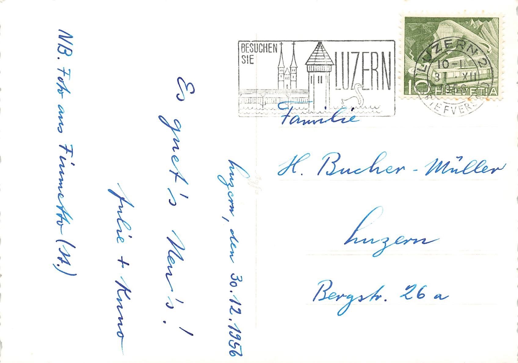 Cartoline postali: Luzern (LU) G – Usato da Biasca venduto da Blenio71 1