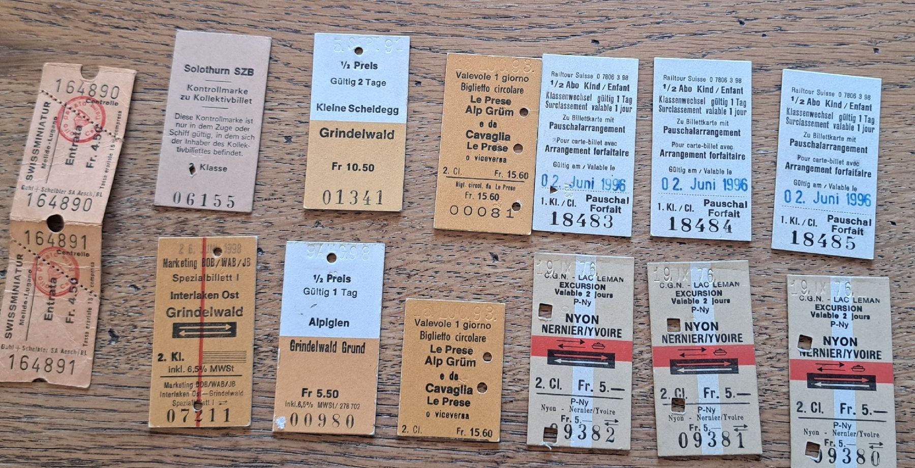 Billets: Schweizer Bahntickets Konvolut gebraucht – D'occasion à Kriegstetten par Jakasi