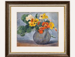 Gertrud Züricher – Original-Aquarell Blumenstillleben