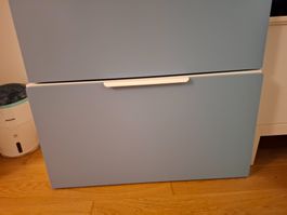 2× IKEA Småstad Bank mit Kasten blau gebraucht 90x52x48cm