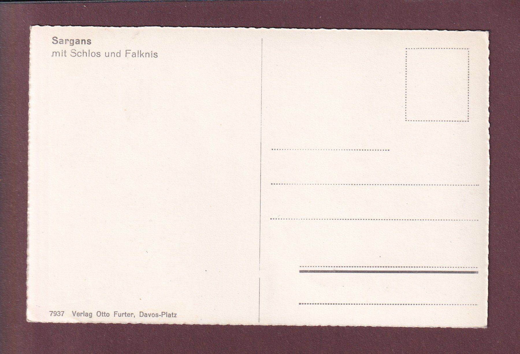 Cartoline postali: SARGANS - Schloss - Falknis – Usato da Pully venduto da nicecards 1