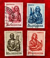 Evangelisten gestempel Nr.381/ 382/ 383/ 384  