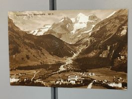 Photo Karte / Kandersteg mit Blümlisalp Gelaufen 1925