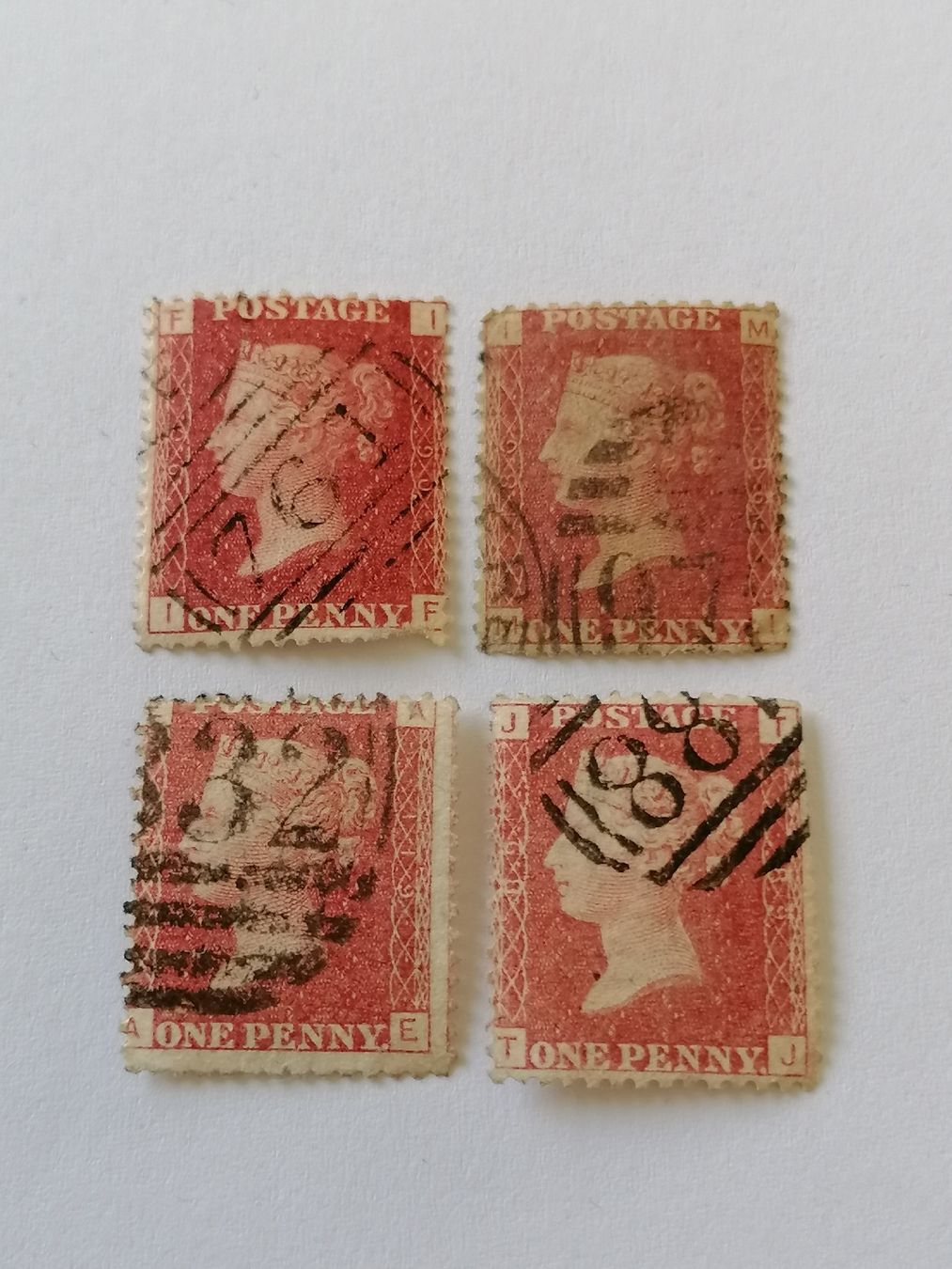 Tutti i francobolli: 4mal One Penny red 1856-81  – Usato da Happerswil venduto da tschergi