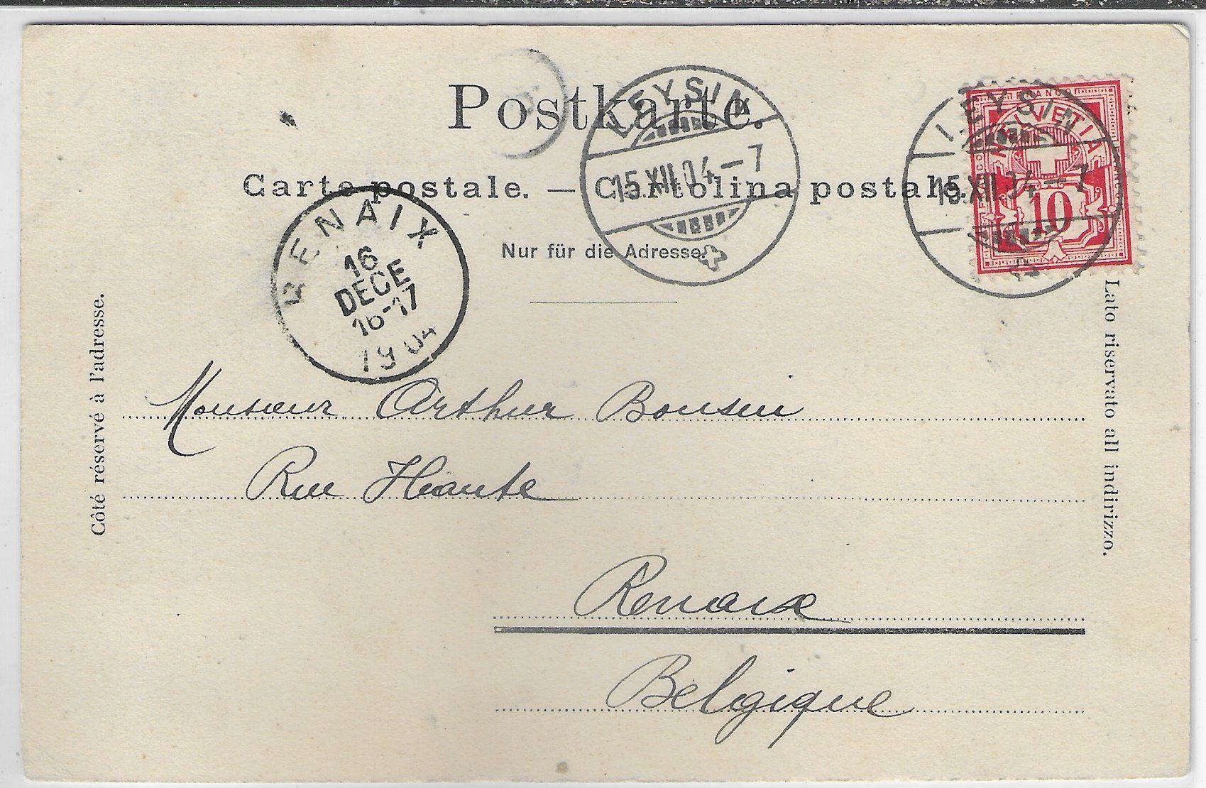 Cartoline postali: Leysin - Une descente rapide - Skiläufer – Usato da Ettingen venduto da Kartenplanet 1