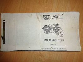 NSU Betriebsanleitung Motorrad