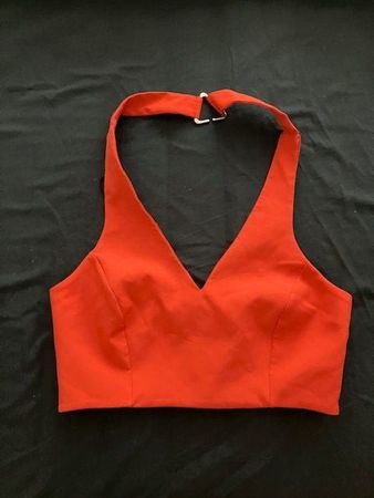 Top bandeau rouge taille S
