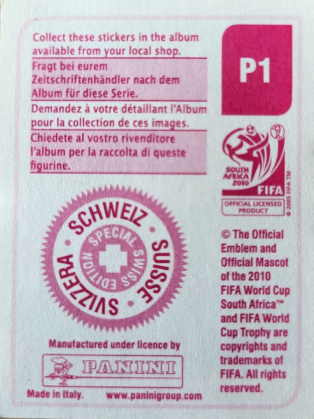 Panini Carte collezionabili: Seltene Sticker von der WM 2010 – Usato da Koppigen venduto da Jsimsala 1
