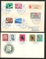 1953 : Pro Patria + PJ Serie auf FDC : KP 155.--